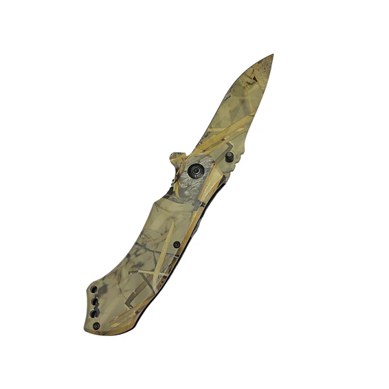 Navaja Cuchillo Corta Pluma Camuflaje Seguro Acción 2