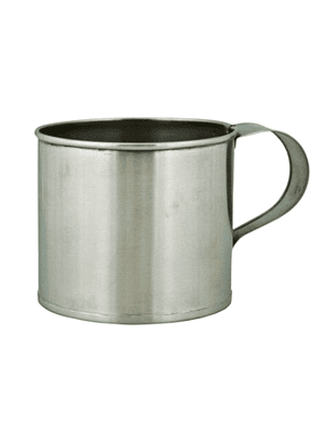 Vaso Metálico Asa Camping Outdoor Hogar