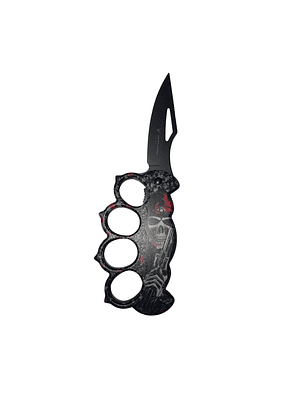 Cuchillo Manopla Calavera Tactico Defensa Camuflada