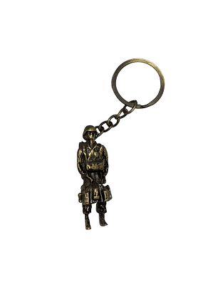 LLavero Metalico Forma Soldado Militar Ejercito Mod 1
