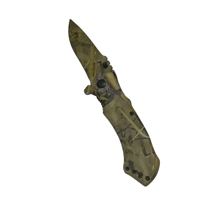 Navaja Cuchillo Corta Pluma Camuflaje Seguro Acción 1