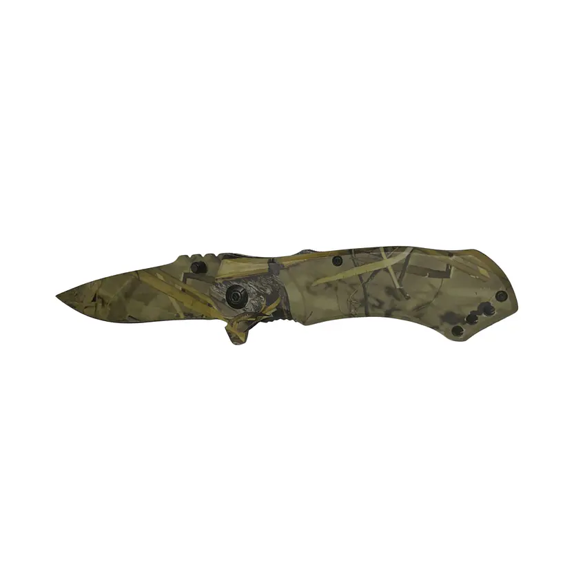 Navaja Cuchillo Corta Pluma Camuflaje Seguro Acción 4