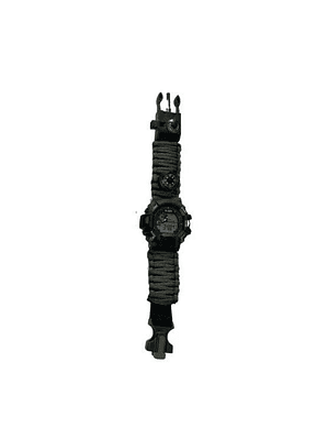 Reloj Paracord Yuse Supervivencia 6 En 1 + Brujula + Pedernal