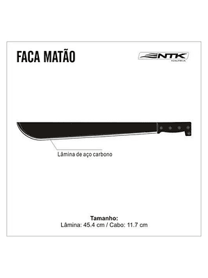 Machete Nautika Outdoor Acero Inoxidable 57 cm