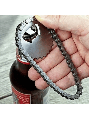 Abridor Destapador Botellas Modelo Cadenas - Acero Inoxidable