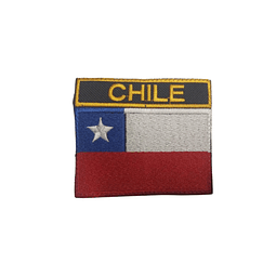 Parche Uniforme Tactico Bandera De Chile con Nombre