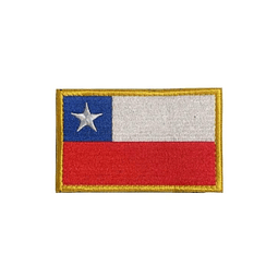 Parche Uniforme Táctico Bandera Chile Borde 6x3 cm