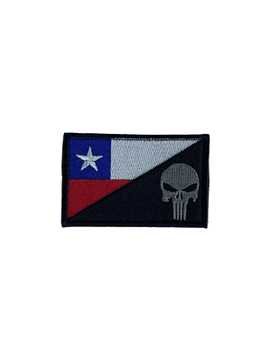 Parche Uniforme Táctico Bandera Calavera Chile
