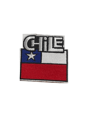 Parche Uniforme Bandera Chile  Borde Blanco Sin Velcro