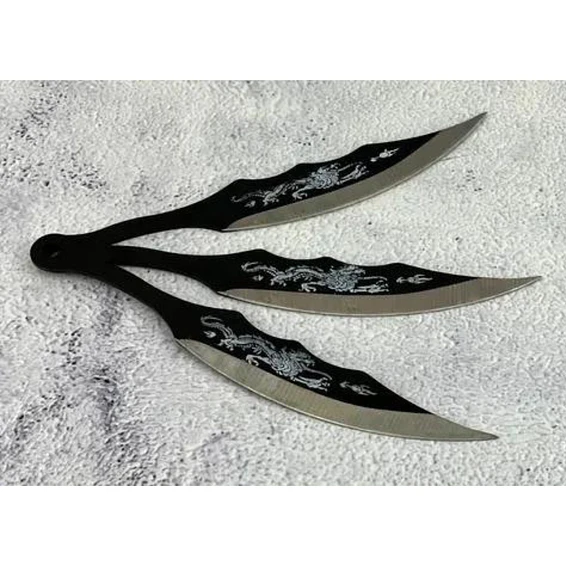 Juego 3 Dagas Cuchillo Tácticos - Trucos Con Funda 6