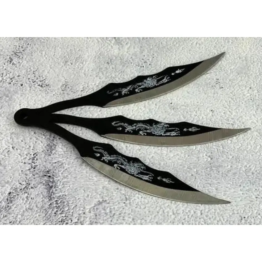 Juego 3 Dagas Cuchillo Tácticos - Trucos Con Funda 6
