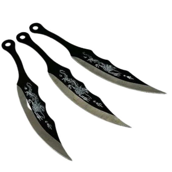Juego 3 Dagas Cuchillo Tácticos - Trucos Con Funda 1