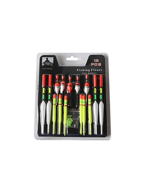 Pesca Flotador Pesca Bobbers Plástico Pack 15 Piezas