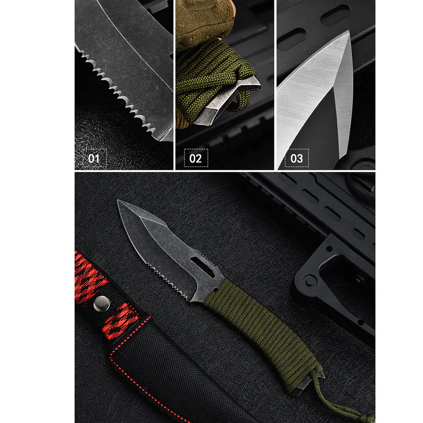 Cuchillo Caza Aire Libre Acero Inoxidable 6