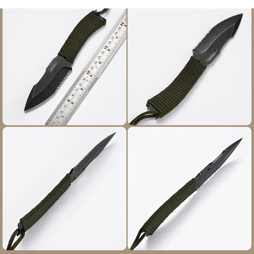 Cuchillo Caza Aire Libre Acero Inoxidable 9