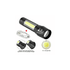  Linterna Recargable Impermeable + Usb Zoom 3 Haz Luz
