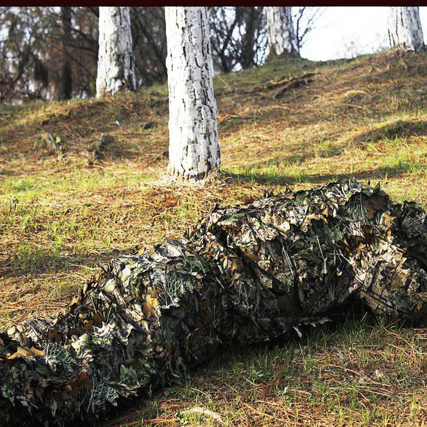Traje Camuflaje Ghillie 3D Hojas Woodland Camuflaje Airsoft 7