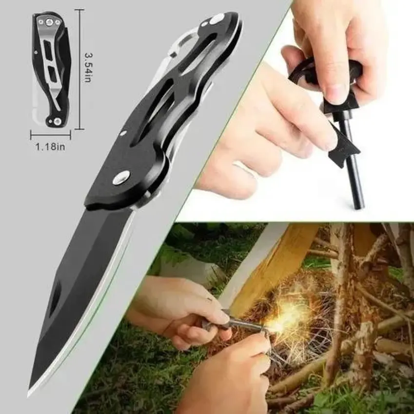 Kit Herramientas Supervivencia Pesca Camping 12 En 1 Sos 9