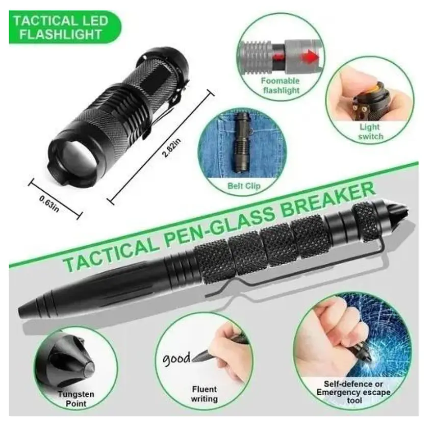 Kit Herramientas Supervivencia Pesca Camping 12 En 1 Sos 2