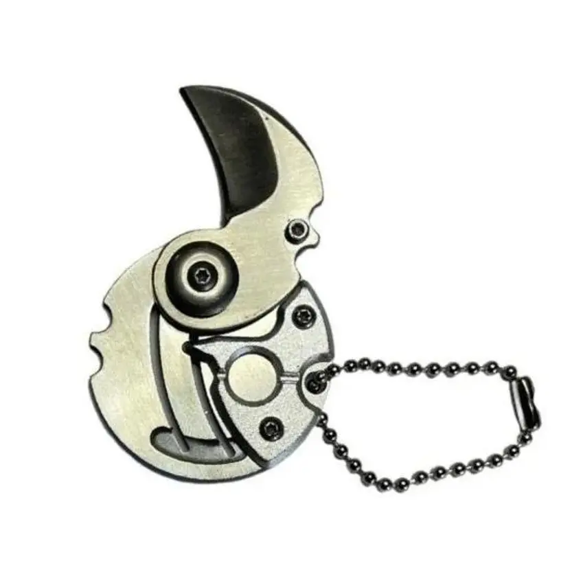 Mini Cuchillo Corta Pluma Táctico Clip Automatico 1
