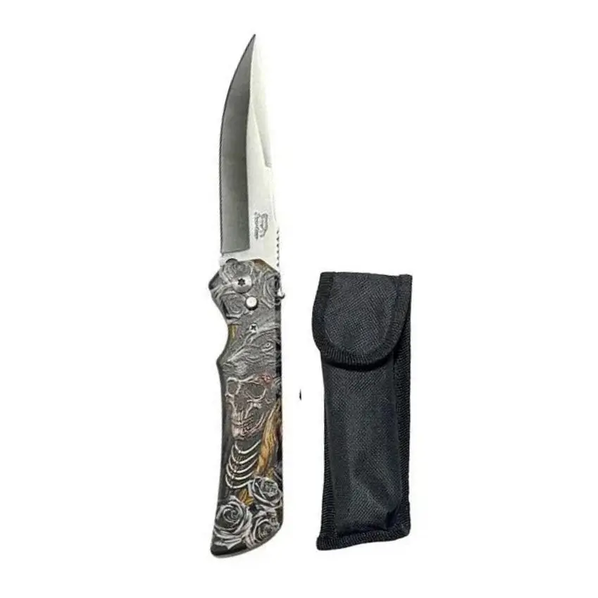 Cuchillo Corta Pluma Táctico Militar Calavera Defensa 3