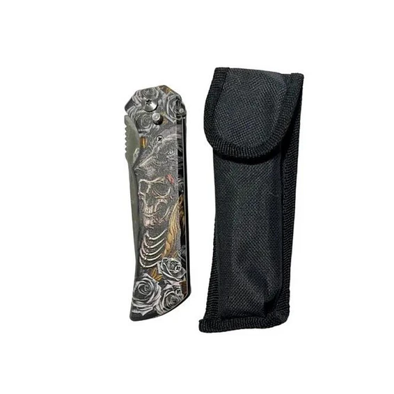 Cuchillo Corta Pluma Táctico Militar Calavera Defensa 4