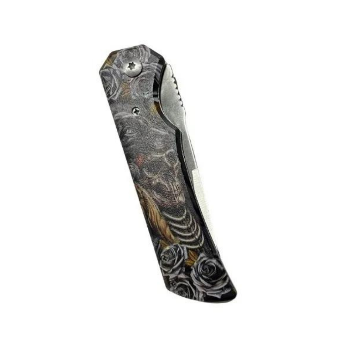 Cuchillo Corta Pluma Táctico Militar Calavera Defensa