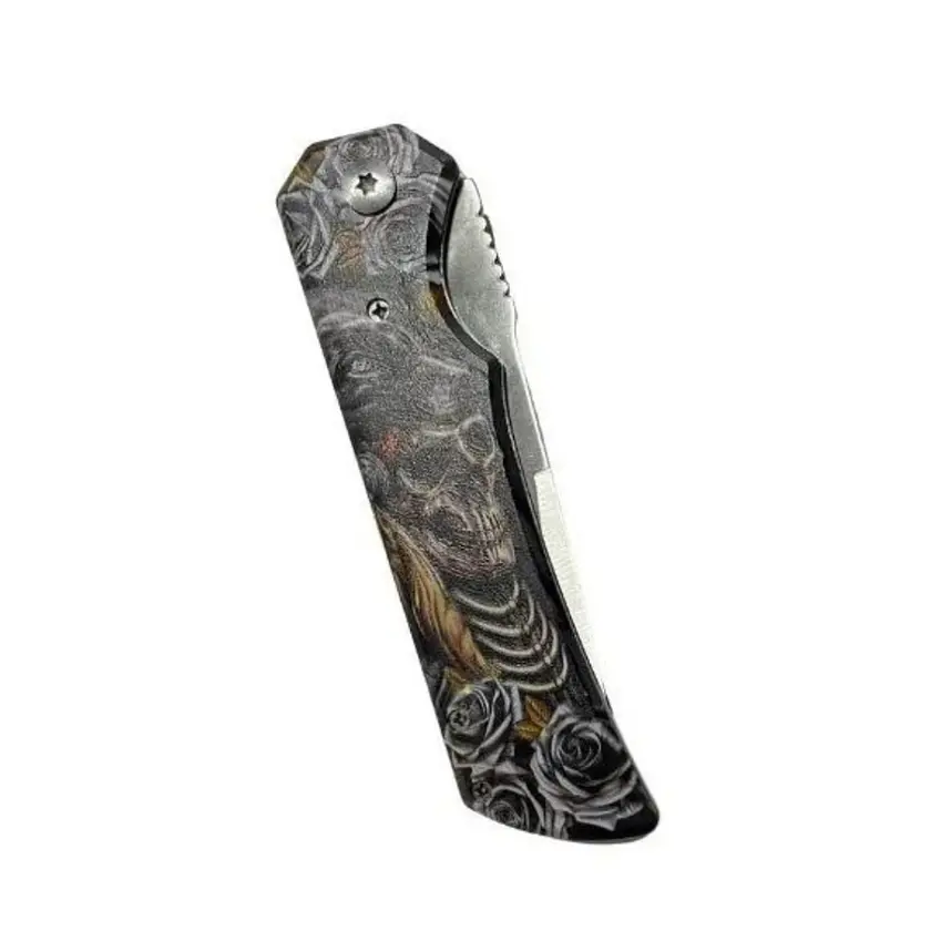 Cuchillo Corta Pluma Táctico Militar Calavera Defensa 5