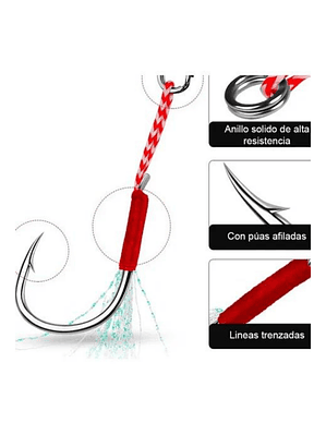 Anzuelos Pack 10und #20 Accesorios De Pesca