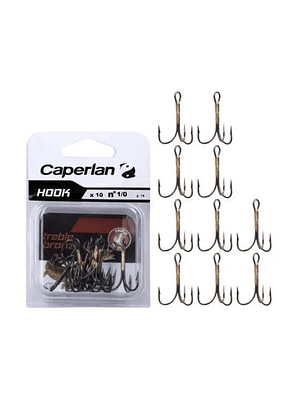 10 Anzuelos Triple De Pesca Tipo Araña #2