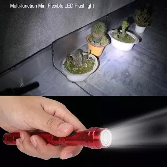 Mini Linterna Led Retráctil Telescópica Con Imán De Bolsillo 15