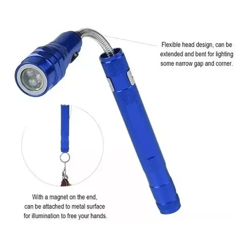 Mini Linterna Led Retráctil Telescópica Con Imán De Bolsillo 12
