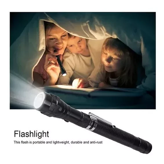 Mini Linterna Led Retráctil Telescópica Con Imán De Bolsillo 19