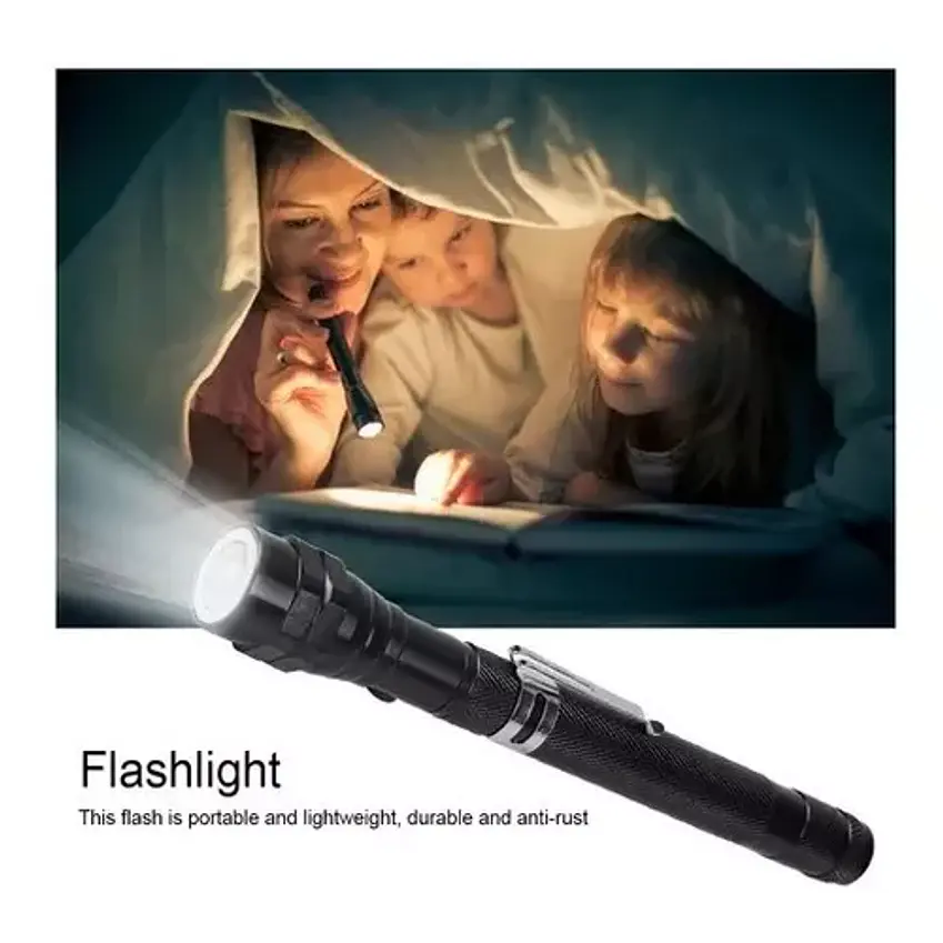 Mini Linterna Led Retráctil Telescópica Con Imán De Bolsillo 19