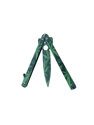 Cuchillo Navaja Mariposa Con Punta Supervivencia Con Filo