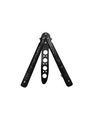 CUCHILLO NAVAJA MARIPOSA CALAVERA PARA PRACTICA SIN FILO