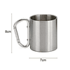 Vaso Portátil Acero Inoxidable Mosquetón Taza Camping