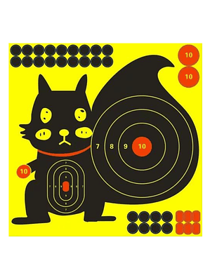 Target Papel De Tiro Al Blanco Ardilla 30Cm X 30Cm Practica