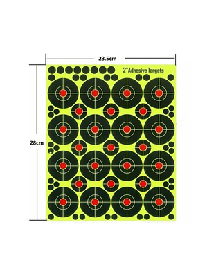 TARGET ADHESIVO REACTIVO TIRO AL BLANCO PRACTICA DISPARO