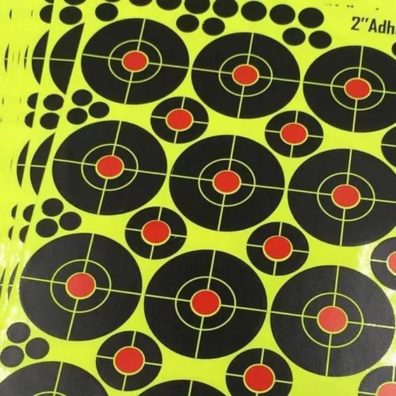 TARGET ADHESIVO REACTIVO TIRO AL BLANCO PRACTICA DISPARO 4