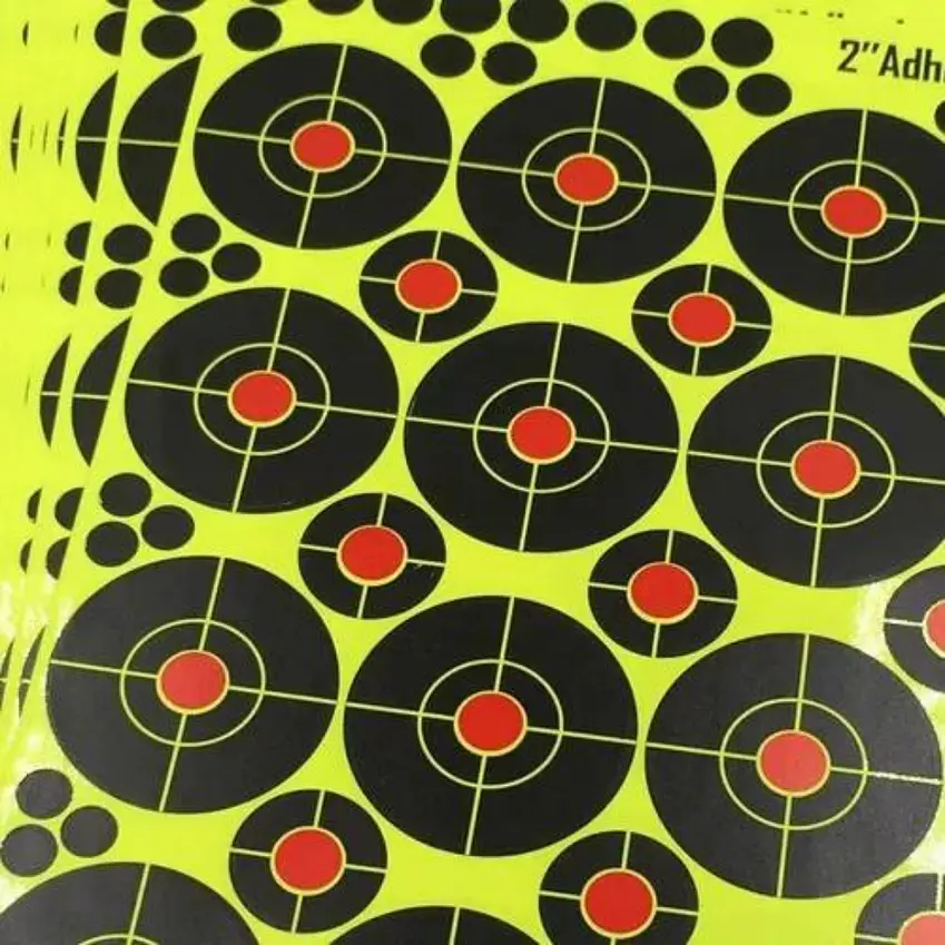 TARGET ADHESIVO REACTIVO TIRO AL BLANCO PRACTICA DISPARO 4
