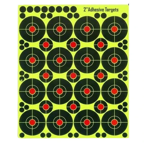 TARGET ADHESIVO REACTIVO TIRO AL BLANCO PRACTICA DISPARO 1
