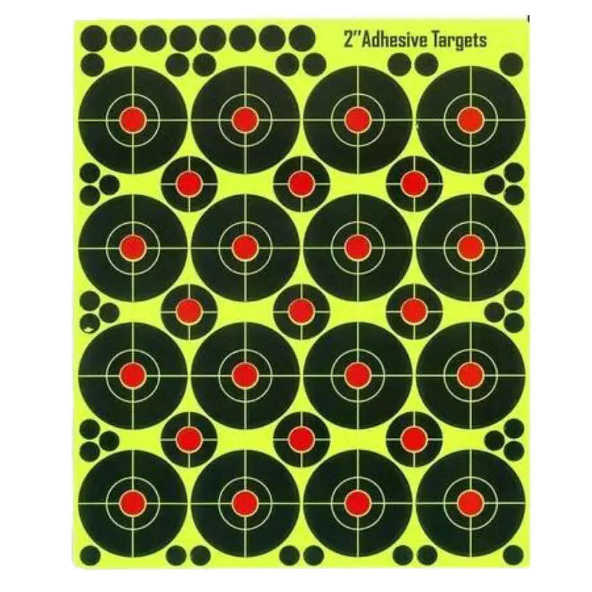 TARGET ADHESIVO REACTIVO TIRO AL BLANCO PRACTICA DISPARO 1