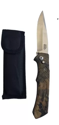  Cuchillo Corta pluma Automatico Diseño Pixelado Caza Outdoor