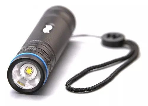 Linterna LED recargable USB resistente al agua con zoom h