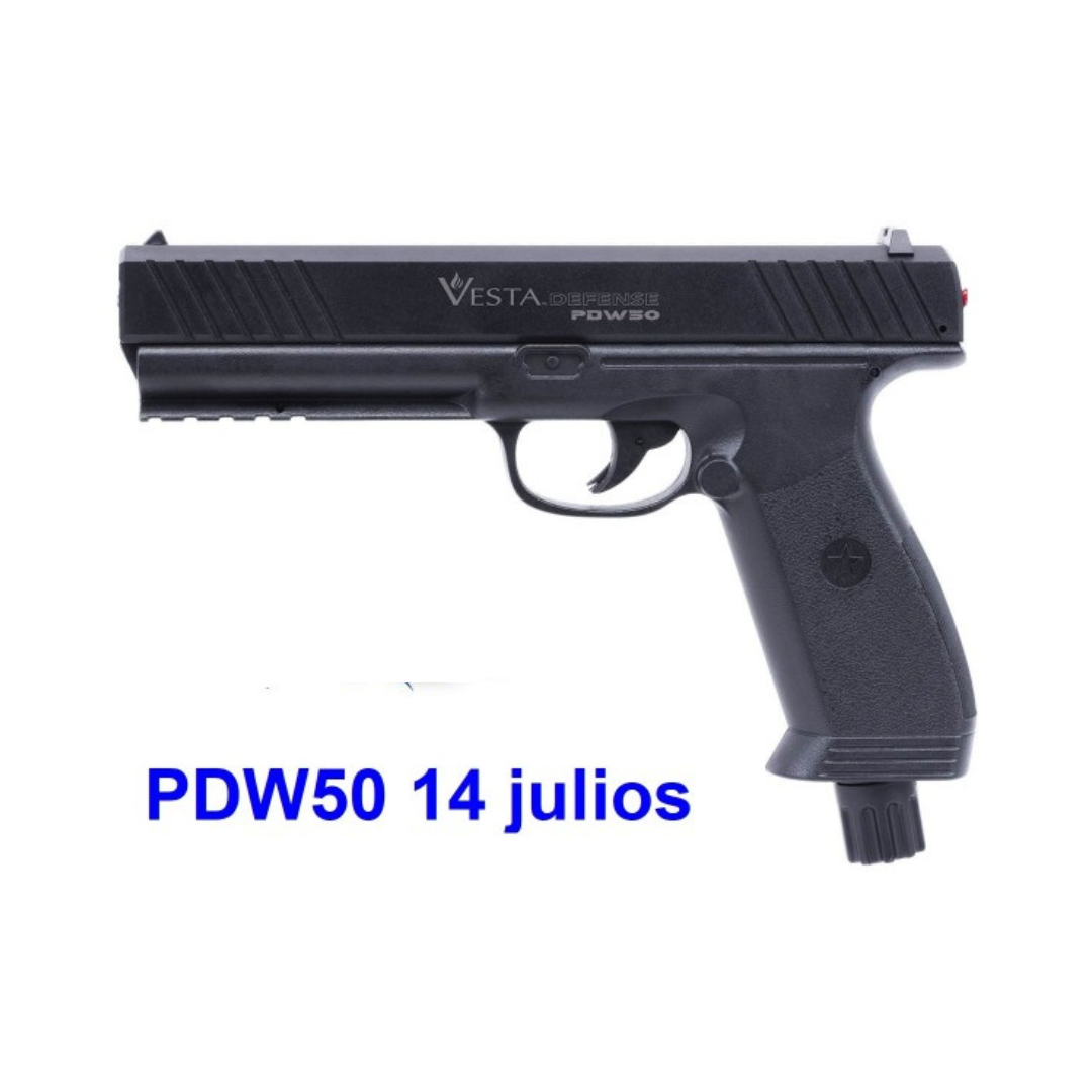 Pack Pistola Traumática VESTA DEFENSE PDW cal.50 17 Joules. + 50 balines de  goma