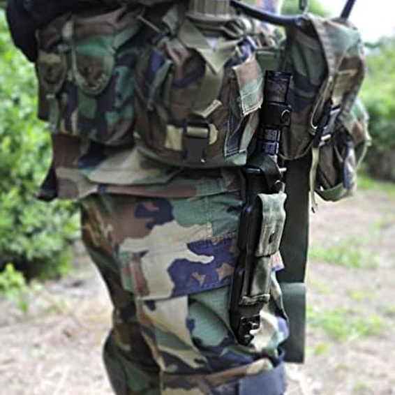 Cuchillo Practica Hoja Goma Funda Entrenamiento Militar 6