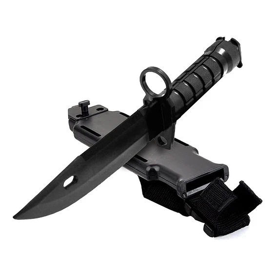 Cuchillo Practica Hoja Goma Funda Entrenamiento Militar 1