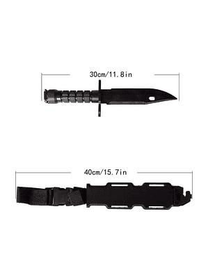 Cuchillo Practica Hoja Goma Funda Entrenamiento Militar