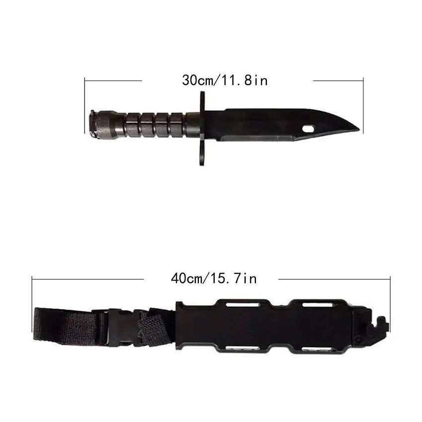 Cuchillo Practica Hoja Goma Funda Entrenamiento Militar 2